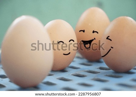 eggs with a happy expression when sitting with a partner, expression mental health