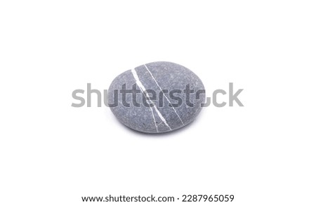 gray pebble isolated on white background.