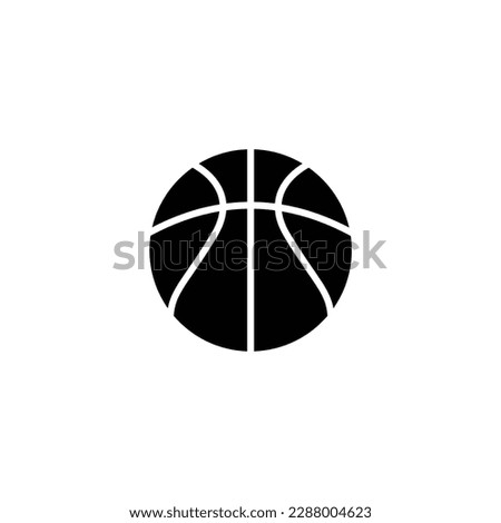 Basket Ball fill Icon, vector glyph icon of basket ball Royalty-Free Stock Photo #2288004623