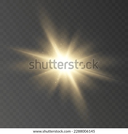 Glowing light explodes, light flash. Beam of the shining sun. Special glare light effect. Bright flash.	
 Royalty-Free Stock Photo #2288006145