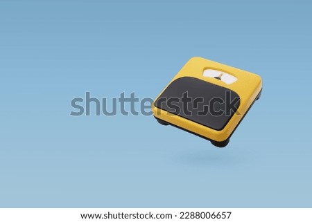 3d Vector Weight scales, Dieting and health, Gym time concept. Eps 10 Vector. Royalty-Free Stock Photo #2288006657