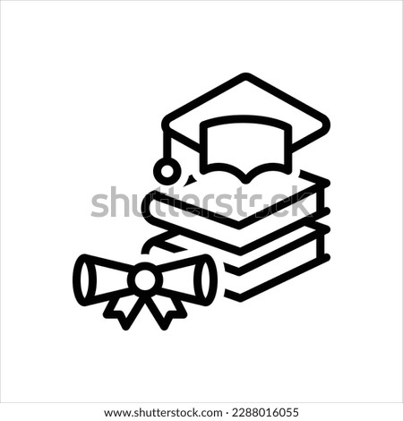 Vector line icon for academic