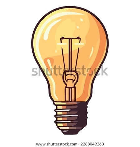 Glowing filament ignites ideas for efficient solutions isolated Royalty-Free Stock Photo #2288049263