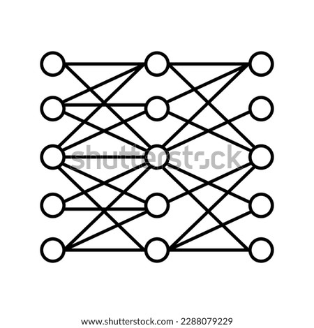 multilayer neural network line icon vector. multilayer neural network sign. isolated contour symbol black illustration Royalty-Free Stock Photo #2288079229