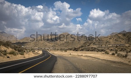 Makkah-Taif road via Alshafa and Mohamadiah mountains, Taif, Saudi Arabia, Apr 07, 2023 Royalty-Free Stock Photo #2288097707