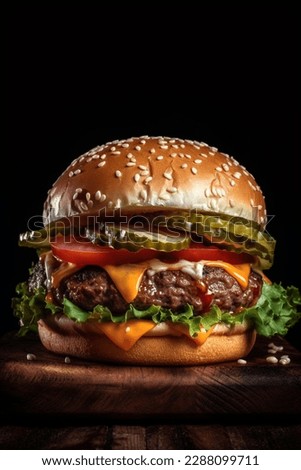 a tasty big burger with a big patty
