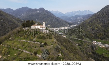 Sanctuary of Santa Maria di Panisacco, located near city of Valdagno, province of Vicenza, Italy