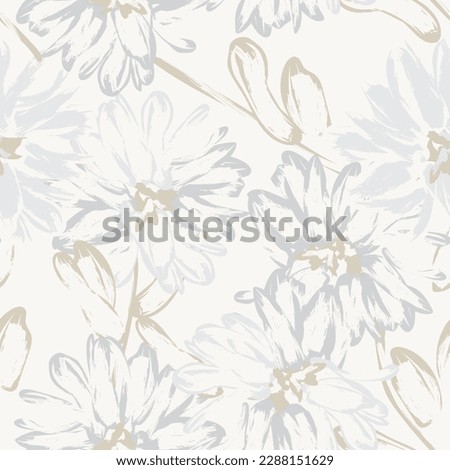 Neutral Colour Abstract Floral seamless pattern design for fashion textiles, graphics, backgrounds and crafts Royalty-Free Stock Photo #2288151629