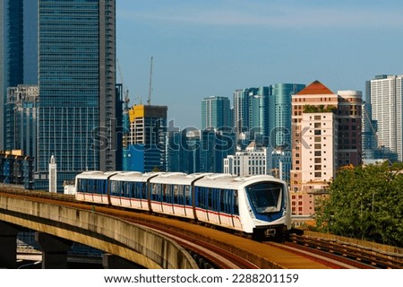 Light Rail Transport (LRT) track of Rapid KL, one of Kuala Lumpur's main rail systems Royalty-Free Stock Photo #2288201159