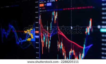 Stock market data on monitor. Business financial graph on monitor screen. Stock market data on monitor. Business financial graph on monitor. Royalty-Free Stock Photo #2288205111
