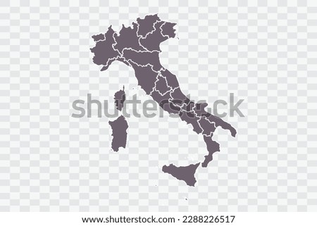 Italy Map Grey Color on White Background quality files Png Royalty-Free Stock Photo #2288226517