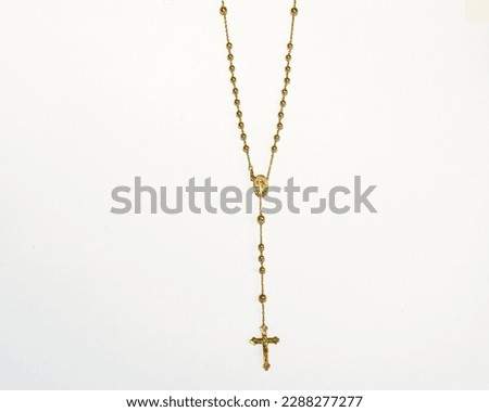 18k gold chain on white background