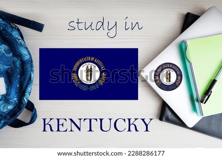 Study in Kentucky. USA state. US education concept. Learn America concept.