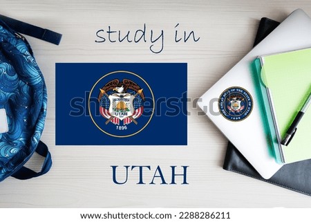 Study in Utah. USA state. US education concept. Learn America concept.
