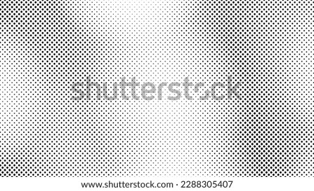 Grunge halftone background with dots. Black and white pop art pattern in comic style. Monochrome dot texture. Vector illustration Royalty-Free Stock Photo #2288305407