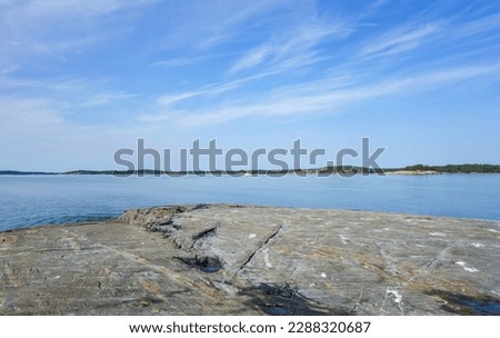 Early morning seascape in archipelago in summer Royalty-Free Stock Photo #2288320687