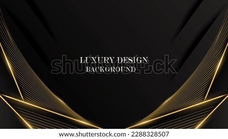 abstract luxury elegant black with shiny gold line background vector. luxury elegant theme design Royalty-Free Stock Photo #2288328507