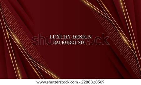 luxury abstract red color background with shiny gold line vector. luxury elegant theme design Royalty-Free Stock Photo #2288328509