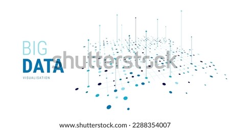 Big data visual information background. Connection vector background. Royalty-Free Stock Photo #2288354007
