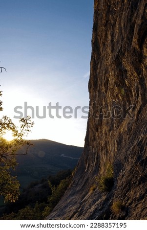 feel the vibe with an image of rock wall in Slovenia, little bit underexposed Royalty-Free Stock Photo #2288357195