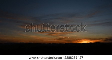 Sunset in National Forest in New Mexico 