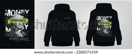 black hoodie, art design, template Royalty-Free Stock Photo #2288371459