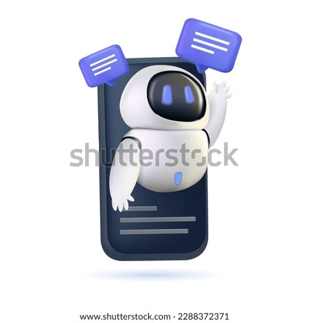 3D artificial intelligence. Digital brain neural network, AI servers and robots technology, artificial bot mind. Online communication with chat bot concept. 3D robot answer customer in chatbot service Royalty-Free Stock Photo #2288372371
