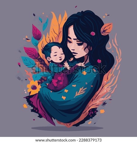 Mothers And Daughter Vector Art For Mothers Day