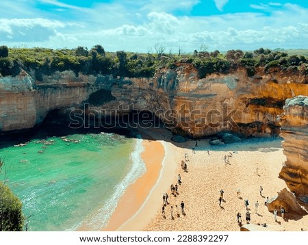 A sunny day at Loch Ard Gorge, Port Campbell National Park, Victoria, Australia Royalty-Free Stock Photo #2288392297