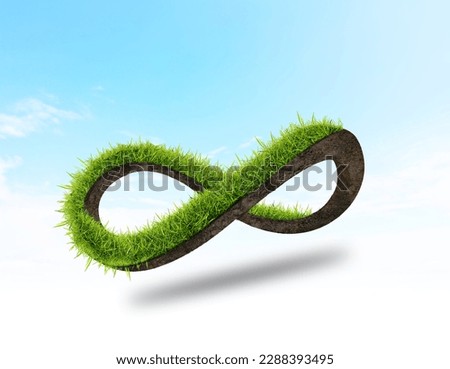 3D ecological balance design designed on infinity Royalty-Free Stock Photo #2288393495