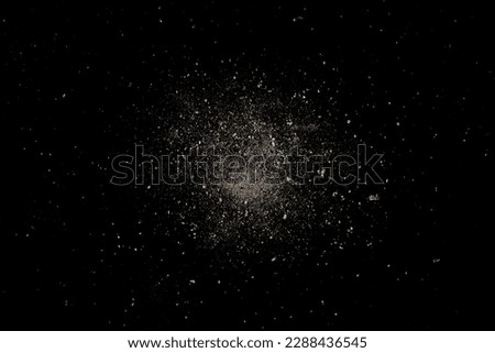 Explosion small dust particle isolated Royalty-Free Stock Photo #2288436545
