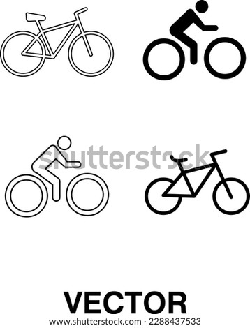 Bicycle. Bike icon vector in flat style. bicycle icon set on white background..eps