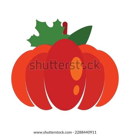Pumpkin autumn icon clipart design template isolated