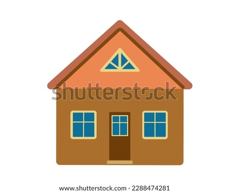 A house, clip art isolated on white background. Housing, home ownership and real estate concept.