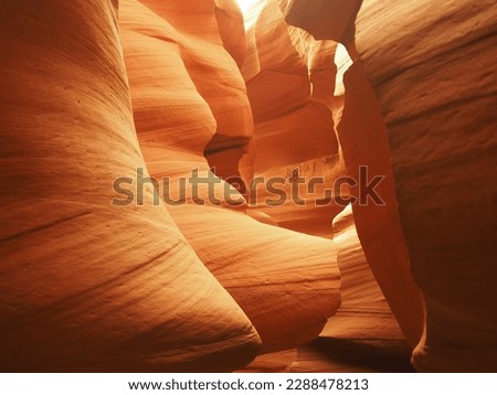 Antelope canyon in the desert of Arizona