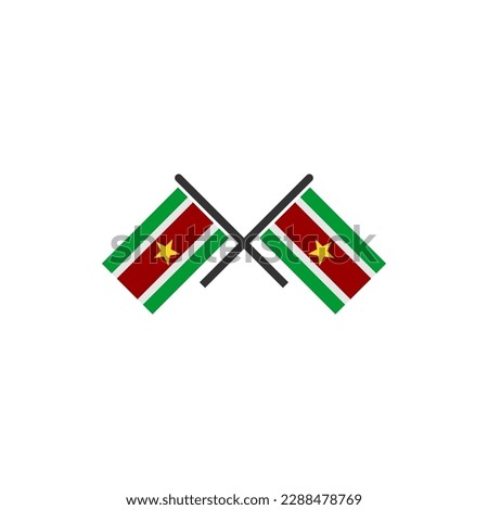 Suriname flags icon set, Suriname independence day icon set vector sign symbol
