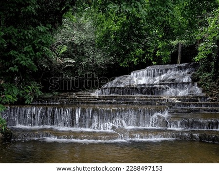 Semolon Waterfall in Malinau, North Kalimantan Royalty-Free Stock Photo #2288497153
