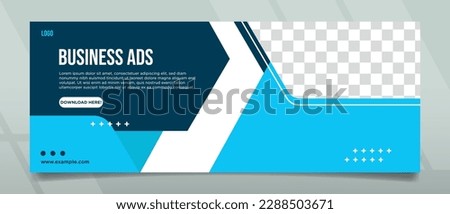 Banner design with modern concept and blue colored suitable for business advertisment