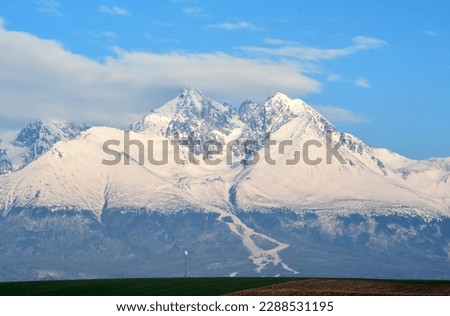 Snowcapped montain in High Tatra, Slovakia, Europe