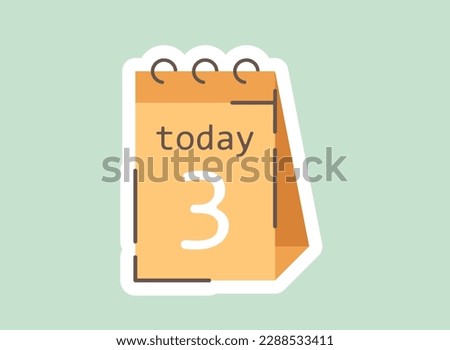 Concept Morning routine calendar. This is an illustration of a cartoon morning routine featuring a calendar on a light green background. Vector illustration.