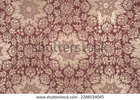 ancient fabric. floral background. textile background