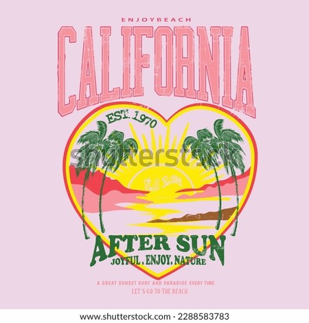 Womens beach prints, Retro college varsity typography california slogan print, vector illustration, for t-shirt graphic.