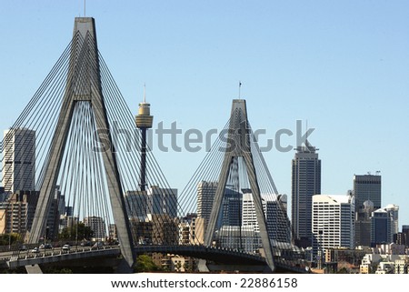 The Anzac Bridge Sydney Australia