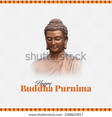 Buddha Purnima and Vesak day, Buddha statue meditation  Royalty-Free Stock Photo #2288623817