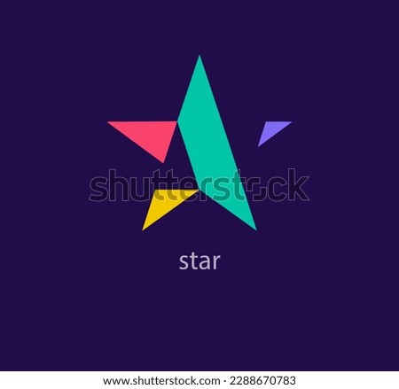 Creative star formation logo design. Modern design color. Colorful star logo template. vector.