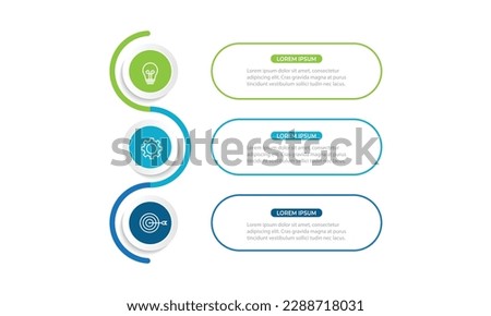Modern infographic template. Creative circle element design with marketing icons. Business concept with 3 options, steps, sections. Royalty-Free Stock Photo #2288718031