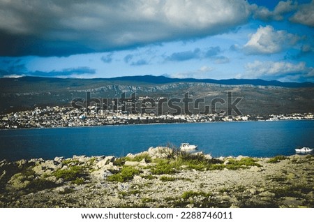 Picturesque landscapes in Croatia - blue sea, sky and rocks