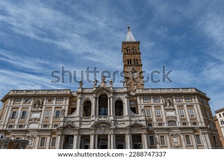 The papal basilica of Santa Maria Maggiore is one of the four papal basilicas of Rome, located in Piazza dell'Esquilino, on the top of the Cispio, between the Rione Monti and the Esquilino.