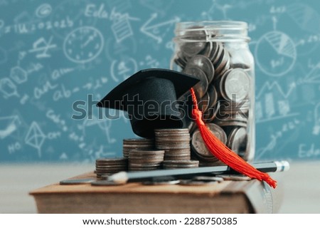 Student Success Scholarship Ideas for College and University Tuition Fees for education, investment and scholarship Royalty-Free Stock Photo #2288750385
