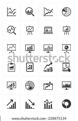 Business Graphs & Charts Icons Royalty-Free Stock Photo #228875134